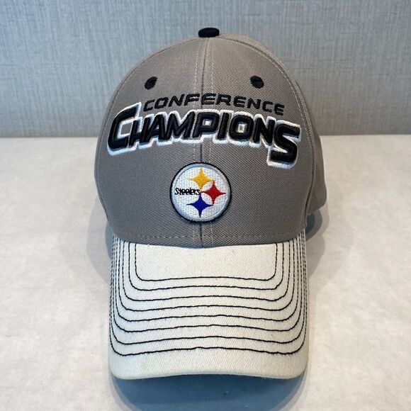 NFL Other - Pittsburgh Steelers Conferece Champions Hat Ball Cap Gray Adjustable NFL Apparel